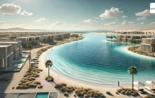 Biển hồ nhân tạo Paradise Lagoon với thiết kế độc đáo và tiện ích nghỉ dưỡng đẳng cấp tại Vinhomes Green Paradise.