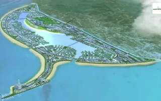 Phối cảnh dự án Vinhomes Green Paradise liền kề siêu cảng trung chuyển quốc tế Cần Giờ.