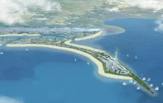 Phối cảnh tổng thể dự án Vinhomes Green Paradise Cần Giờ với quy mô 2.870 ha.