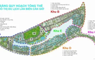 Sơ đồ quy hoạch tổng thể dự án Vinhomes Green Paradise tại Cần Giờ, TP.HCM.