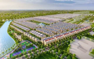 Toàn cảnh khu đô thị Vinhomes Green Paradise với không gian xanh mát và tiện ích đẳng cấp tại Cần Giờ.