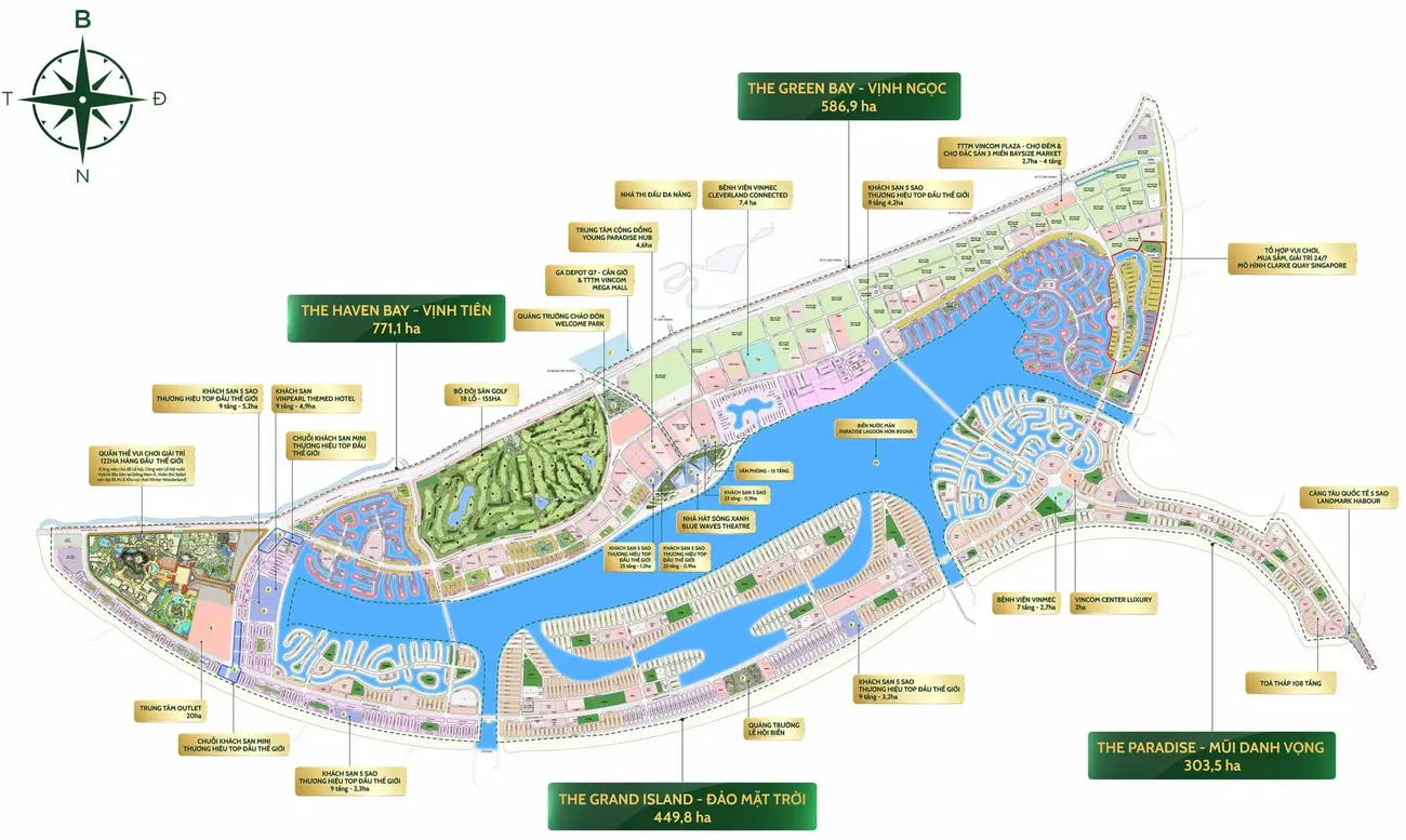 Bản đồ quy hoạch khu nhà liền kề trong dự án Vinhomes Green Paradise Cần Giờ, TP.HCM.